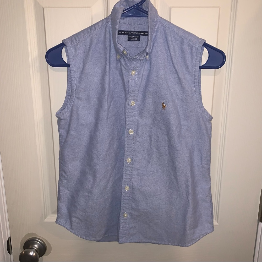 Ralph Lauren Light Blue Sleeveless Top